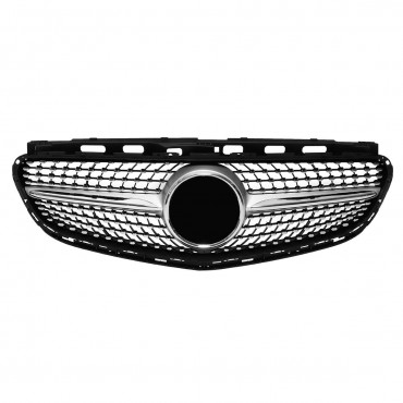 Front Diamond Style Grille Grill For Mercedes Benz W212 E Class E200 E250 E350 E550 2014-2016