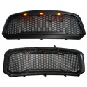 Front Grille ABS Honeycomb Bumper Grill With LED For Dodge Ram 1500 2013-2018