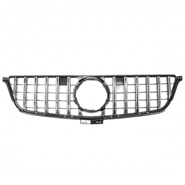 Front Grille GT R GTR Grill Silver Vent For Mercedes Benz ML W166 2012-2014
