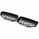 Front Kidney Diamond Meteor Style Grille Grill Black Mesh For BMW E90 51137201969 51137201970