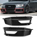 Front Left Side Lower Bumper Fog Light Grille Cover For Audi A4 B8 S4 S-line