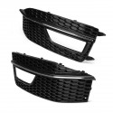 Front Left Side Lower Bumper Fog Light Grille Cover For Audi A4 B8 S4 S-line