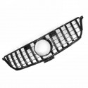GTR Diamond Style Glossy Black Front Grill Grille For Mercedes Benz W166 ML ML300 ML320 ML350 ML400 2012-2015