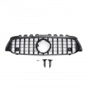 GTR Style Glossy Black Front Grill Grille For Mercedes Benz W177 A250 A200 A45 AMG 2019 Without Camera Low-Equipped Model
