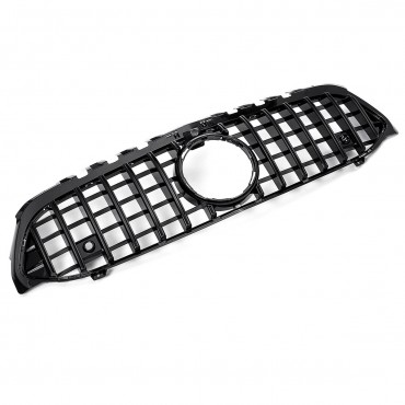 GTR Style Glossy Black Front Grille Grill with Camera For Mercedes A-Class W177 A250 A200 A45 AMG 2019