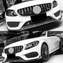 GTR Upper Grille Grey For Mercedes Benz w205 AMG Look C200 C250 C300 C350 Silver 2015-2018