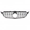 GTR Upper Grille Grey For Mercedes Benz w205 AMG Look C200 C250 C300 C350 Silver 2015-2018