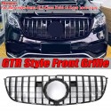 Glossy Black GTR Style Front Grill Grille For Mercedes-Benz GLS-Class X166 GLS450 2016-2019