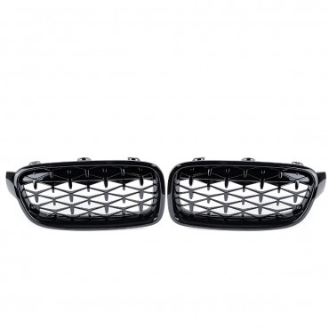 Grill Grille Diamond Black For BMW 3 Series F30 F35 F80 Saloon Estate 2011-2019