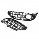 HONEYCOMB HEX Front Grille Grill Chrome Silver Fog Light Lamp Cover For A4 B8 B8.5 ALLROAD 2009-2015