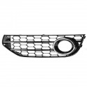 HONEYCOMB HEX Front Grille Grill Chrome Silver Fog Light Lamp Cover For A4 B8 B8.5 ALLROAD 2009-2015