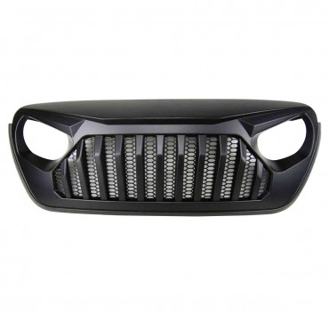 Matte Black ABS Front Bumper Grille Upper Grill For JEEP Wrangler JL 2018 2019