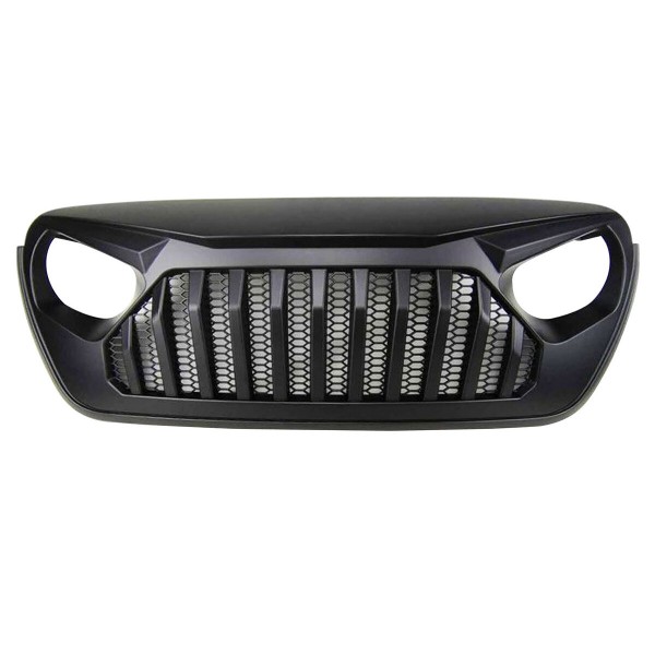 Matte Black ABS Front Bumper Grille Upper Grill For JEEP Wrangler JL 2018 2019