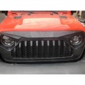 Matte Black ABS Front Bumper Grille Upper Grill For JEEP Wrangler JL 2018 2019