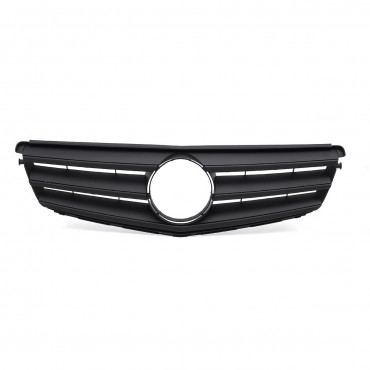 Matte Black Front Grille Grill For Mercedes Benz C Class W204 C180 C200 C300 C350 2008-2014