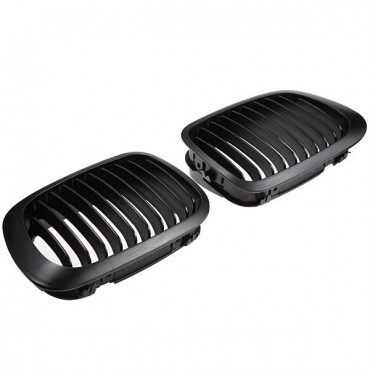 Matte Black Front Kidney Sport Grilles Grill For BMW E46 2D 2 Door 1998-2002