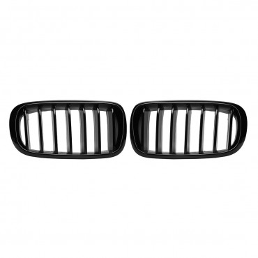 One Pair Car Gloss Black Front Kidney Grille Grilles For BMW X5 F15 X6 F16 2014-2017