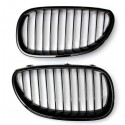 Pair Black Front Sport Wide Kidney Grille Grill for BMW E60 E61 5Series M5 03-10