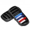 Pair Car Front Sport Kidney Grilles Matte Black M-Color For BMW F86 F15 F16 X5 X6
