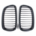 Pair Carbon Fiber ABS Front Kidney Grille For BMW F20 F21 2011-2014