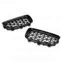 Pair Front Kidney Diamond Grille Grill For BMW 1 Series F20 F21 2011-2014