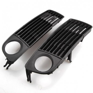 Pair Front Lower Fog Light Grille Grill For Audi A6 C5 Avant Quattro 1998-2002