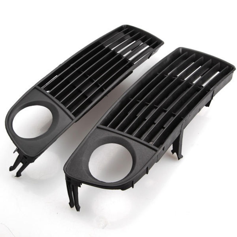 Pair Front Lower Fog Light Grille Grill For Audi A6 C5 Avant Quattro 1998-2002
