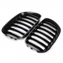 Pair Gloss Black Front Kidney Grill Grille Right Left For BMW X5 E53 2004-2006