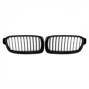 Pair Gloss Black Front Kidney Grille For BMW F30 F31 F35 320i 328i 330i