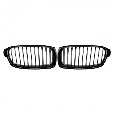 Pair Gloss Black Front Kidney Grille For BMW F30 F31 F35 320i 328i 330i