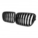 Pair Gloss Black Front Kidney Grille For BMW X3 F25 2010-2013