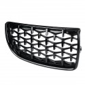 Pair Glossy Black Front Kidney Grilles Upper Hood Eyelids Diamond Style For BMW 3-Series E90 E91 2005-2008