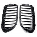 Pair Matte Black Front Kidney Grill Grille For BMW 5 Series G30 G31 G38 M5 2017-2018