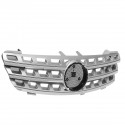 Silver Front Bumper Sport Grille For Mercedes W164 ML320 ML350 ML430 ML550 2005-2008