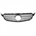 Silver Front Diamond Grill Grille With Camera For Benz W205 C Class C250 C300 C400 C43 AMG 2019+