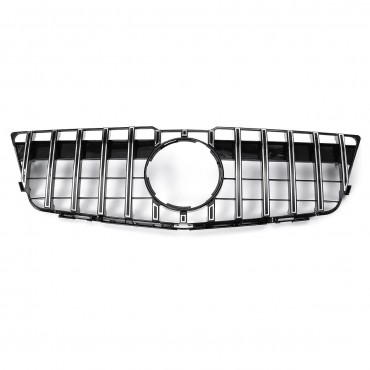 Silver GT R Style Grill Grille For Mercedes Benz GLK Class X204 GLK250 GLK300 GLK350 08-12