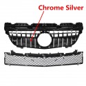Silver GT Style Front Grill Grille For Mercedes-Benz SLK Class R172 200 250 350 2012-2016