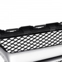 Sliver AMG Style Front Grill Mesh Grille For Mercedes Benz C Class W205 C200 C250 15-18