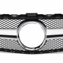 Sliver AMG Style Front Grill Mesh Grille For Mercedes Benz C Class W205 C200 C250 15-18