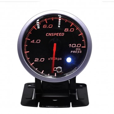 12V 2.5 Inch 60mm Step Motor Digital LED Oil Fuel Press Pressure Gauge Meter Light