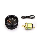 2inch 52mm 12V Car Dashboard Gauge Oil Pressure Gauge 0-7Bar Vehicle Meter Black Shell