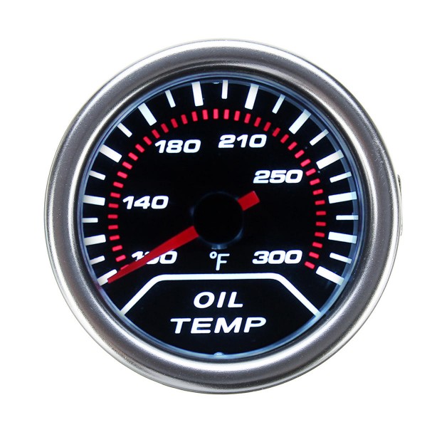 52mm 2 Inch Universal Car Smoke Lens LED Pointer Water Oil Temperature Temp Gauge Meter