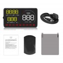 A9 5.5 Inch Car HUD OBD OBD2 Head Up Display Digital Speedometer Windshield Projector Fatigue Alarm Fuel Speed Gauge