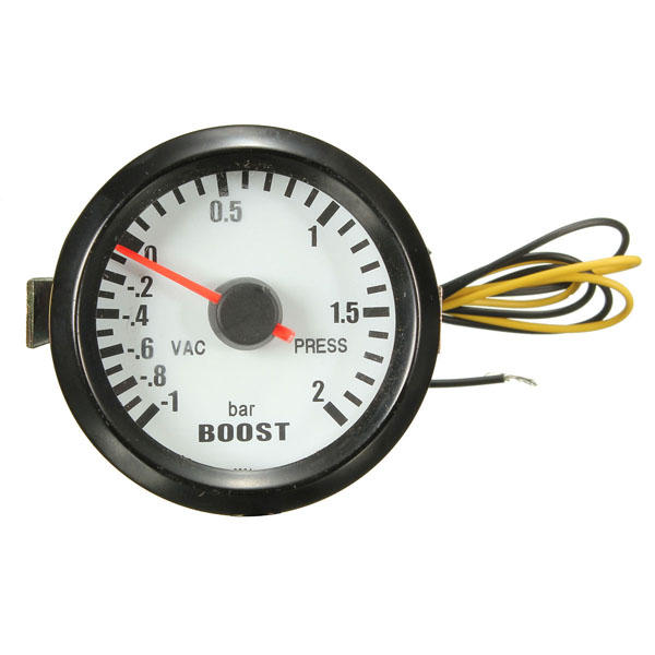 Black 2 Inch 52mm Car Universal LED Bar Turbo Boost Vacuum Gauge