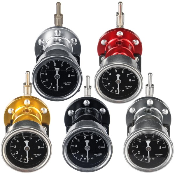 Universal Adjustable Aluminum Auto Pressure Regulator Pressure Gauge Tools Kit