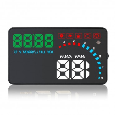 Universal D1000 4 Inch Car HUD Head Up Display OBD2 OBDII Auto Digital Speed Warning