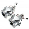 2.5 Inch H1/H4/H7 Bi-Xenon HID Projector Headlights Conversion Kit with Lens CCFL Angel Eyes Halo Ring Lights Shroud LHD