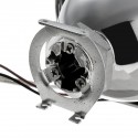 2.5 Inch H1/H4/H7 Bi-Xenon HID Projector Headlights Conversion Kit with Lens CCFL Angel Eyes Halo Ring Lights Shroud RHD