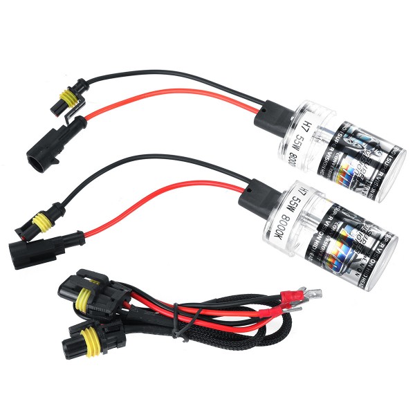 2PCS H7 55W Car Headlight Lamps Bulbs Xenon HID Conversion Universal 6000K White 8000K 10000K Blue