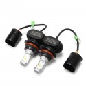 2Pcs 9007 HB5 6500K 8000LM Dual Beam White Car 3COB LED Headlights Bulb Waterproof